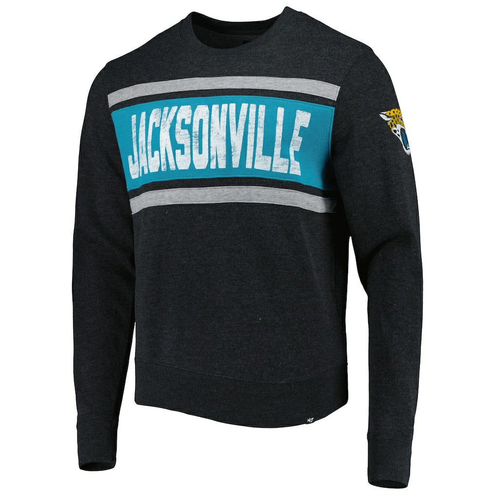 Jacksonville Jaguars '47 Bypass Tribeca Pullover Sweatshirt - Heathered Black outlet
