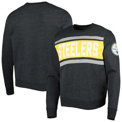 Pittsburgh Steelers '47 Bypass Tribeca Pullover Sweatshirt - Heathered Black outlet