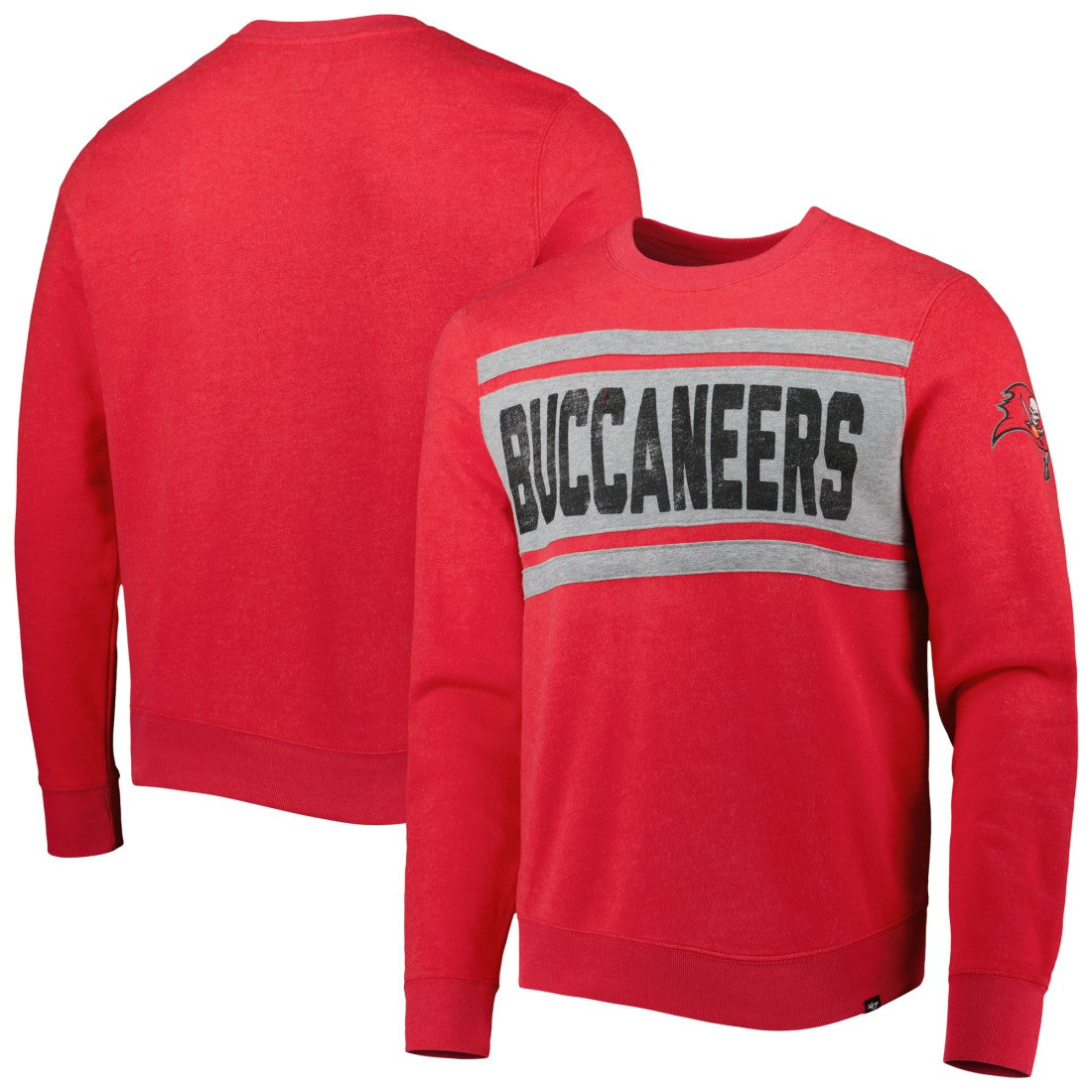 Tampa Bay Buccaneers '47 Bypass Tribeca Pullover Sweatshirt - Heathered Red outlet