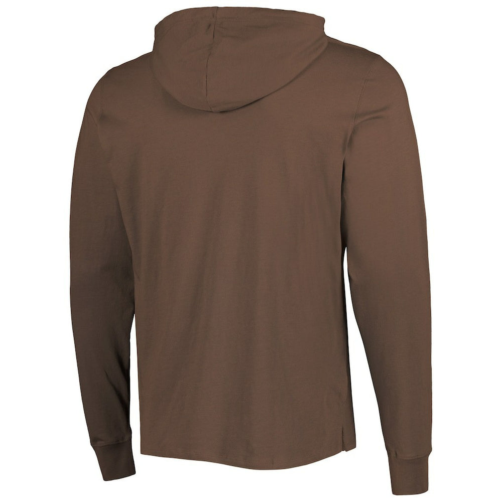 Cleveland Browns '47 Field Franklin Hooded Long Sleeve T-Shirt - Brown cheap