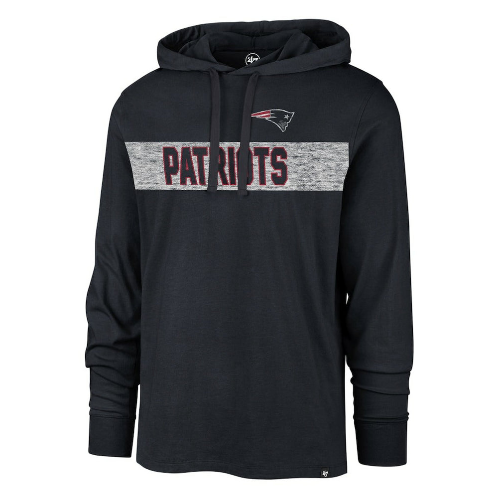 New England Patriots '47 Field Franklin Hooded Long Sleeve T-Shirt - Navy online