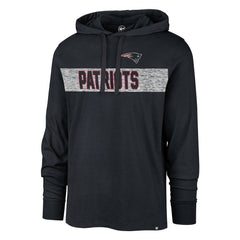 New England Patriots '47 Field Franklin Hooded Long Sleeve T-Shirt - Navy online