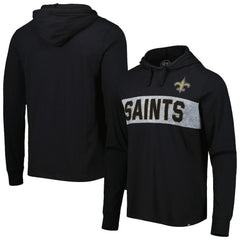 New Orleans Saints '47 Field Franklin Hooded Long Sleeve T-Shirt - Black for sale