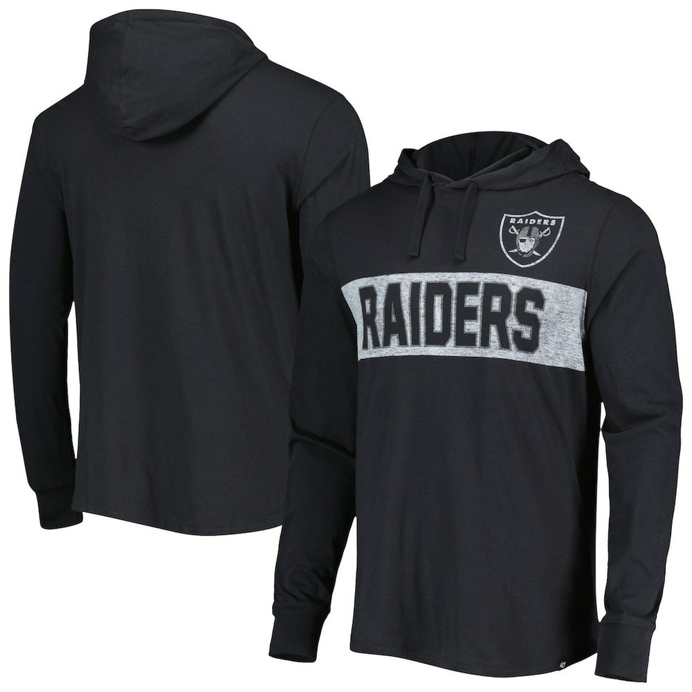Las Vegas Raiders '47 Field Franklin Hooded Long Sleeve T-Shirt - Black outlet