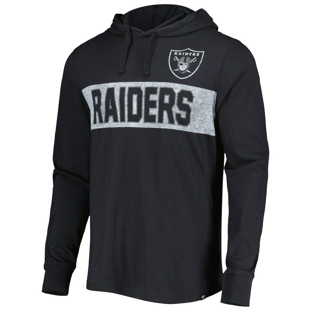Las Vegas Raiders '47 Field Franklin Hooded Long Sleeve T-Shirt - Black outlet