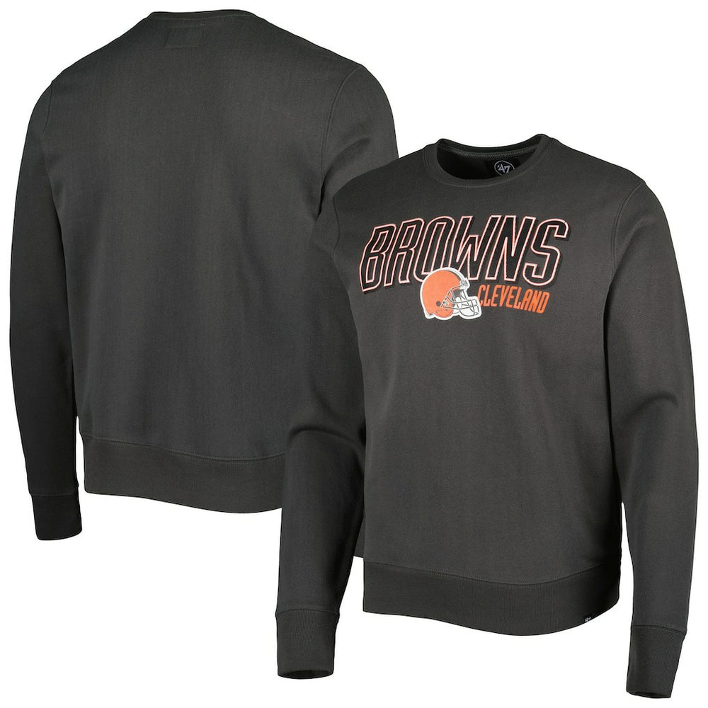 Cleveland Browns '47 Locked In Headline Pullover Sweatshirt - Charcoal discount