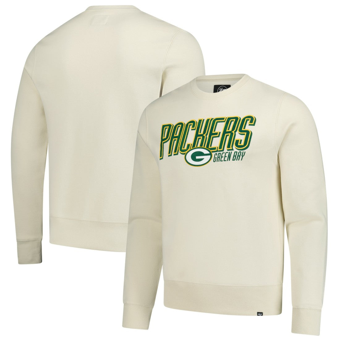 Green Bay Packers '47 Locked In Headline Pullover Sweatshirt - Cream online