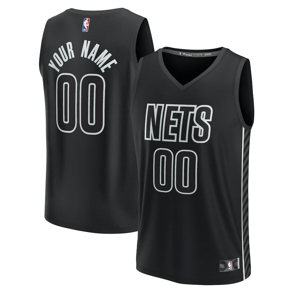 Brooklyn Nets Custom Fast Break Jersey - Statement Edition - Black | Fanatics shop