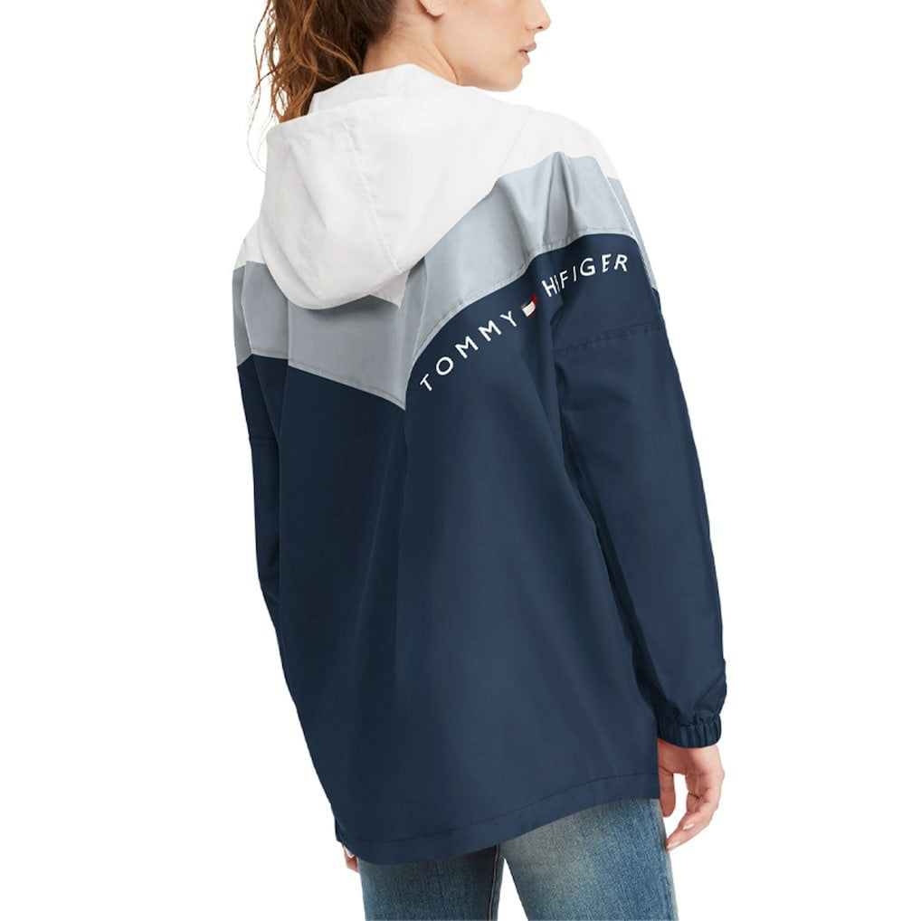Dallas Cowboys Tommy Hilfiger Women's Staci Half-Zip Hoodie Windbreaker Jacket - White/Navy cheap