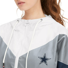 Dallas Cowboys Tommy Hilfiger Women's Staci Half-Zip Hoodie Windbreaker Jacket - White/Navy cheap