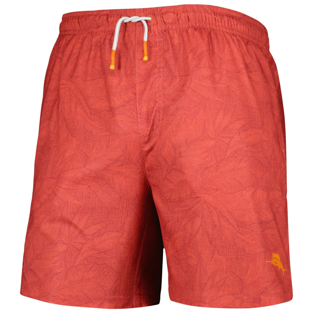 Los Angeles Angels Tommy Bahama Naples Layered Leaves Swim Trunks - Red