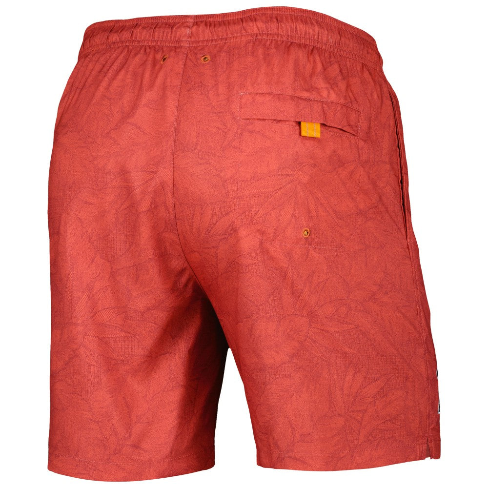 Los Angeles Angels Tommy Bahama Naples Layered Leaves Swim Trunks - Red