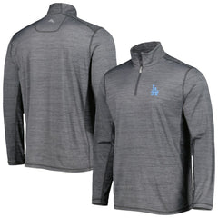 Los Angeles Dodgers Tommy Bahama Delray IslandZone Half-Zip Top - Gray