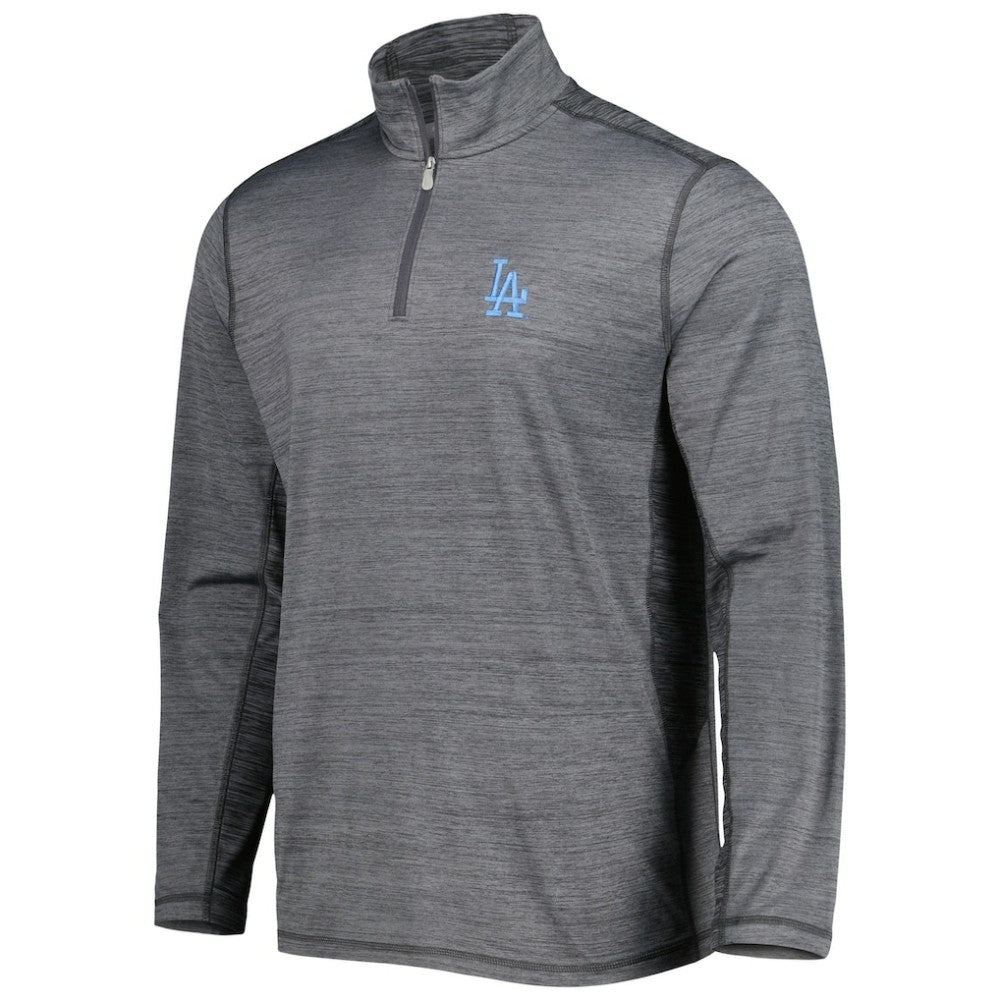 Los Angeles Dodgers Tommy Bahama Delray IslandZone Half-Zip Top - Gray