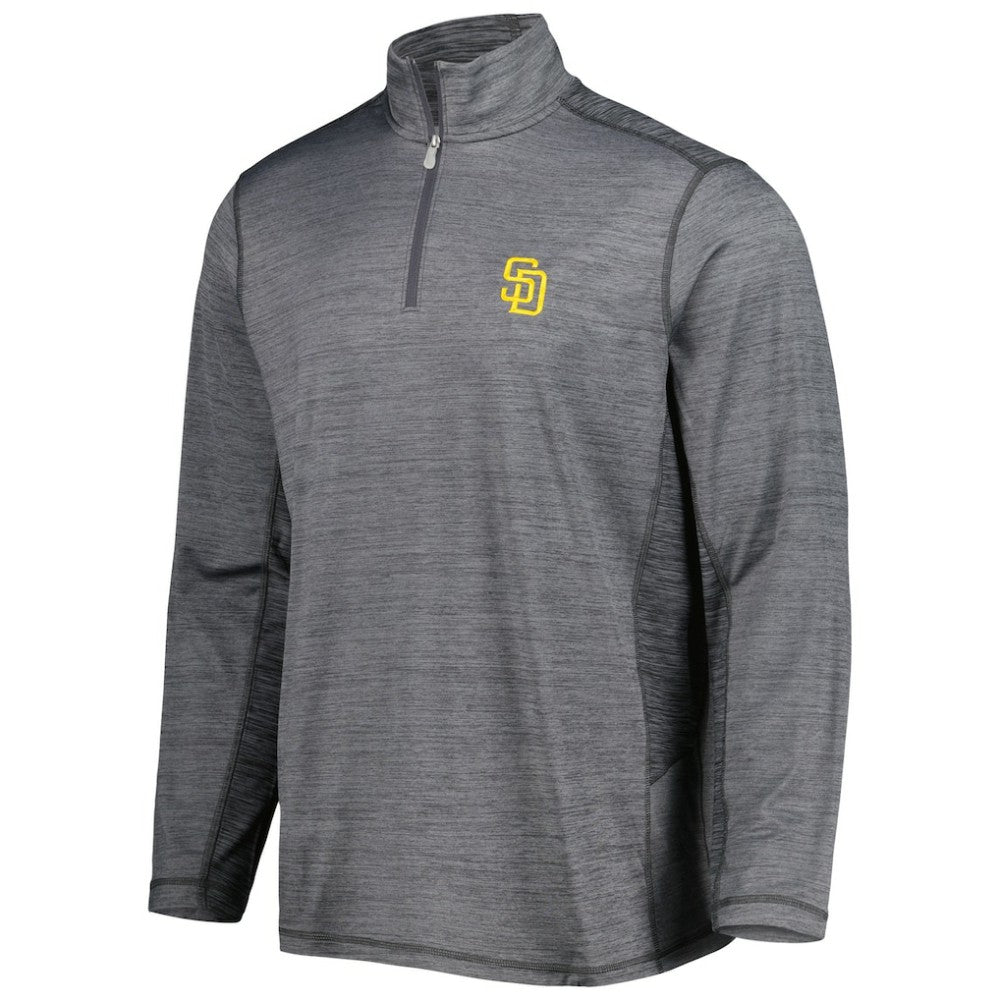 San Diego Padres Tommy Bahama Delray IslandZone Half-Zip Top - Gray