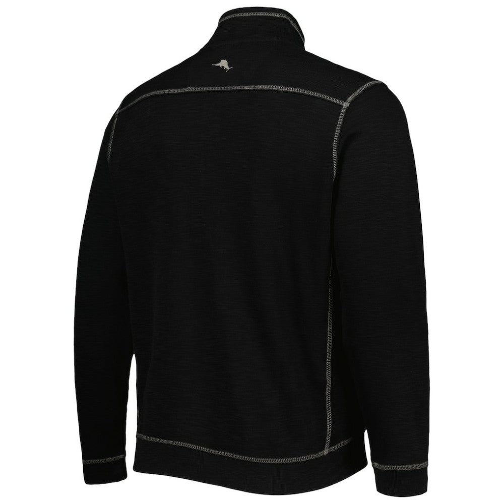 San Diego Padres Tommy Bahama Tobago Bay Tri-Blend Quarter-Zip Sweatshirt - Black