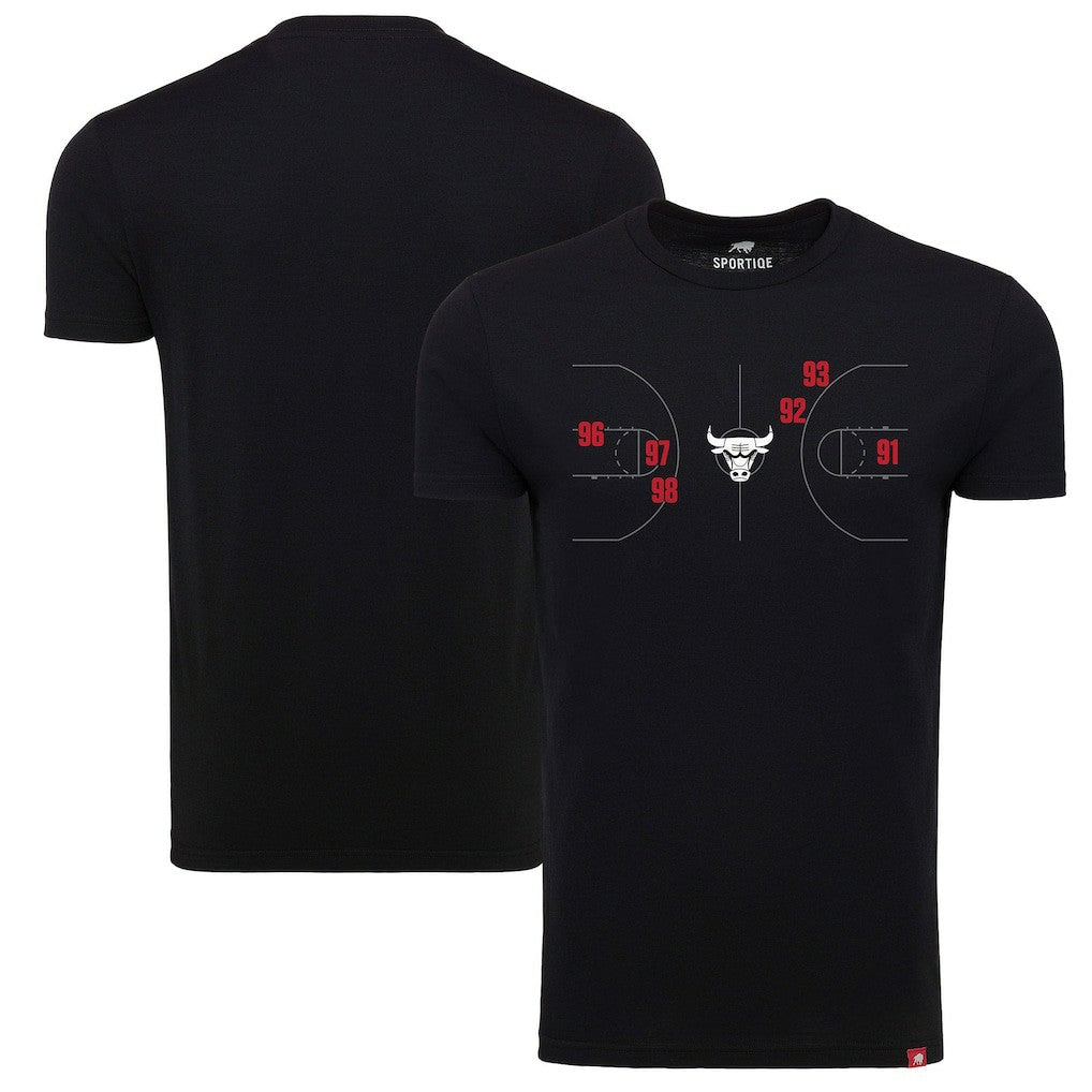 Chicago Bulls Sportiqe Unisex 1966 Collection Comfy Tri-Blend T-Shirt sale - Black shop