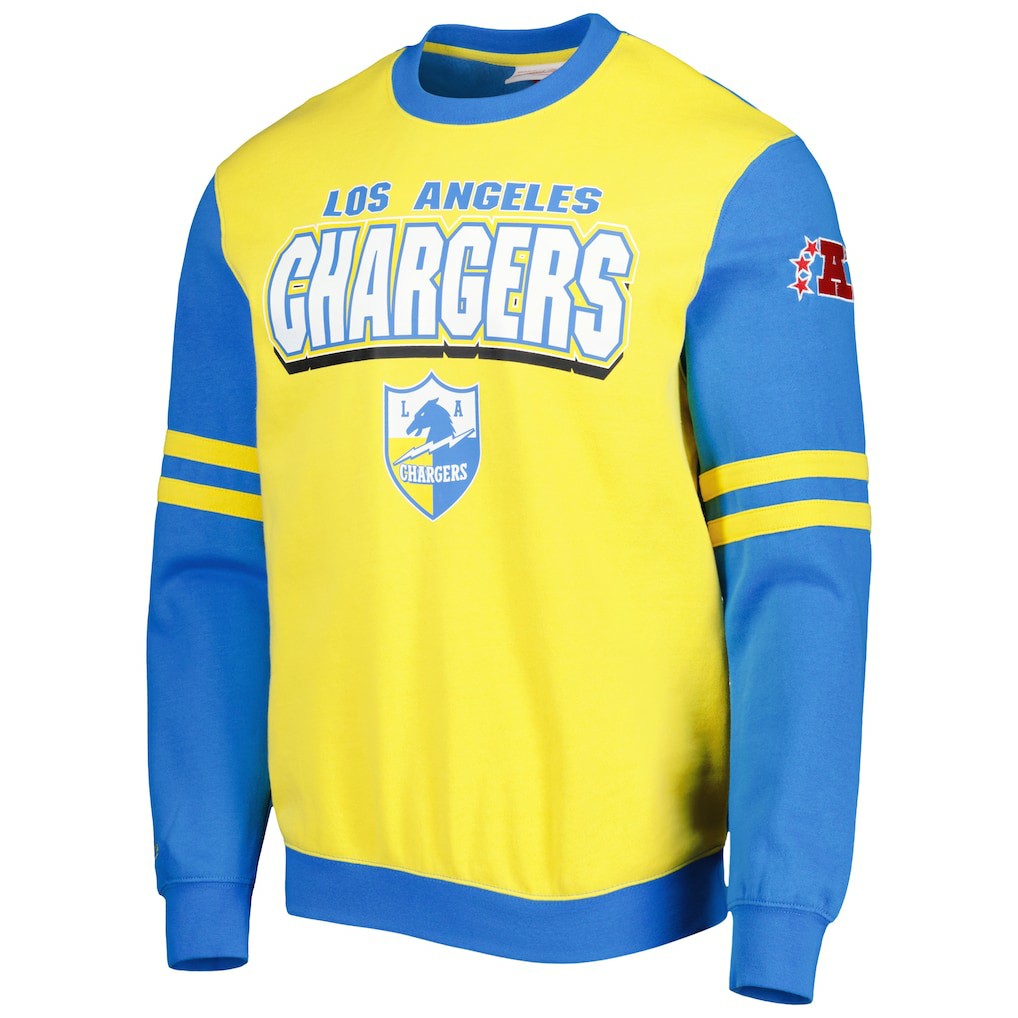 Los Angeles Chargers All Over 2.0 Pullover Sweatshirt - Gold sale