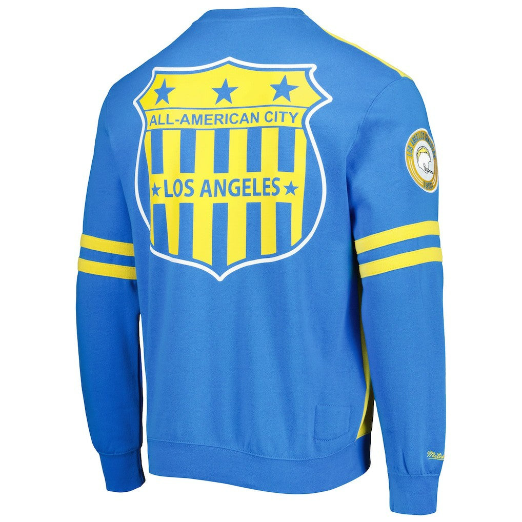 Los Angeles Chargers All Over 2.0 Pullover Sweatshirt - Gold sale