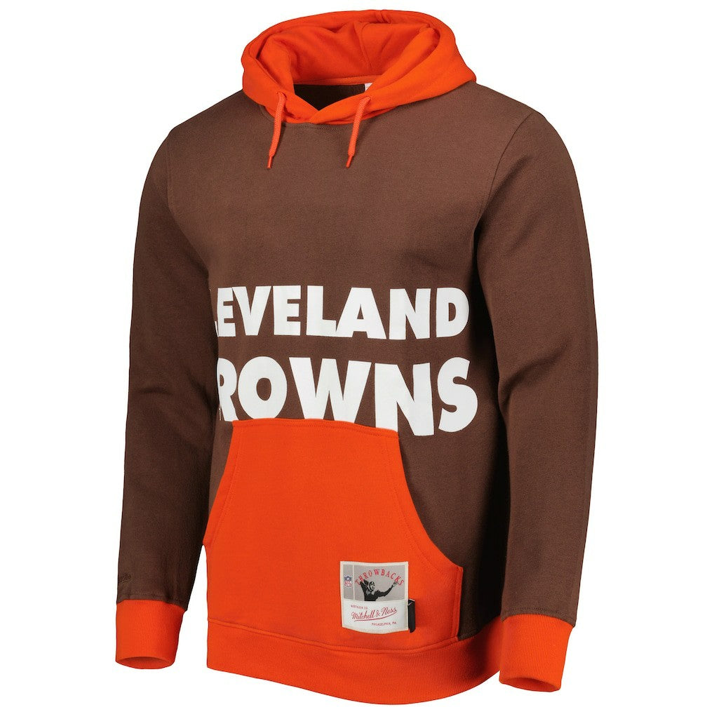 Cleveland Browns Big Face 5.0 Pullover Hoodie - Brown for sale