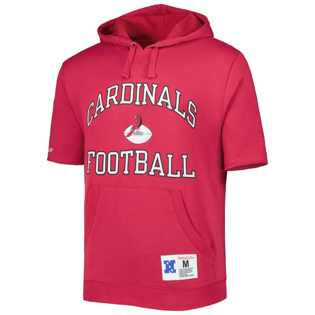 Arizona Cardinals Washed Short Sleeve Pullover Hoodie - Cardinal outlet
