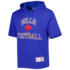Buffalo Bills Washed Short Sleeve Pullover Hoodie - Royal for sale