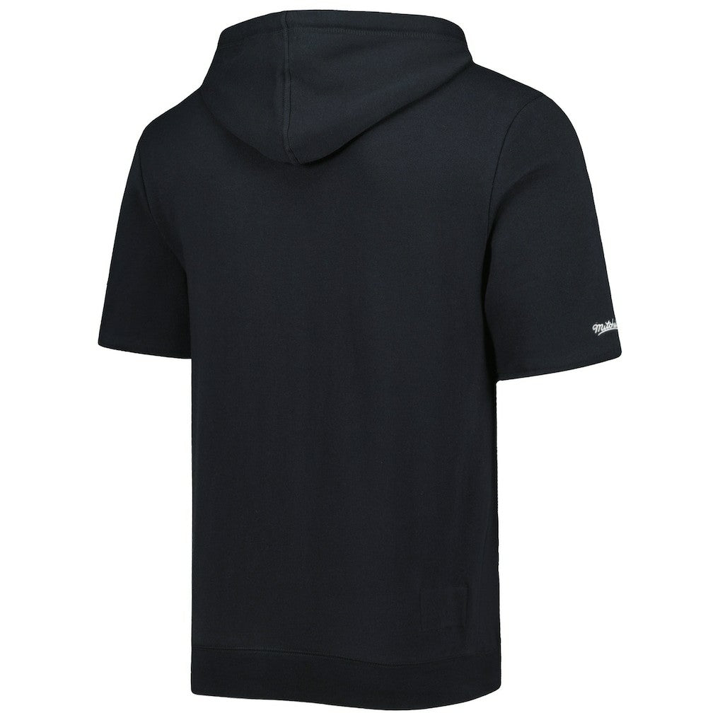 Pittsburgh Steelers Washed Short Sleeve Pullover Hoodie - Black discount