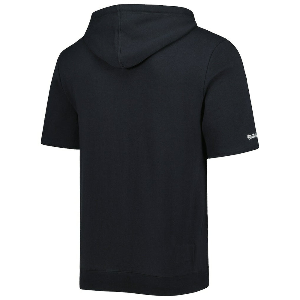Pittsburgh Steelers Washed Short Sleeve Pullover Hoodie - Black discount