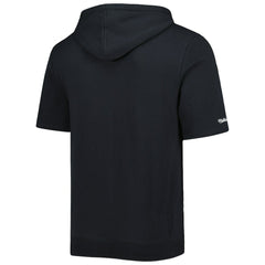 Pittsburgh Steelers Washed Short Sleeve Pullover Hoodie - Black discount