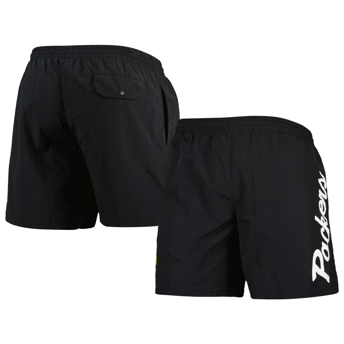 Green Bay Packers Team Essentials Nylon Shorts - Black discount