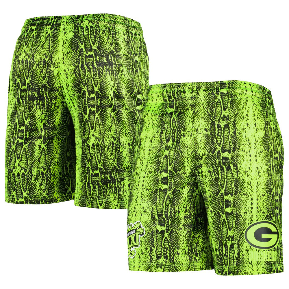 Green Bay Packers New Era Summer Pop Shorts - Neon Green discount