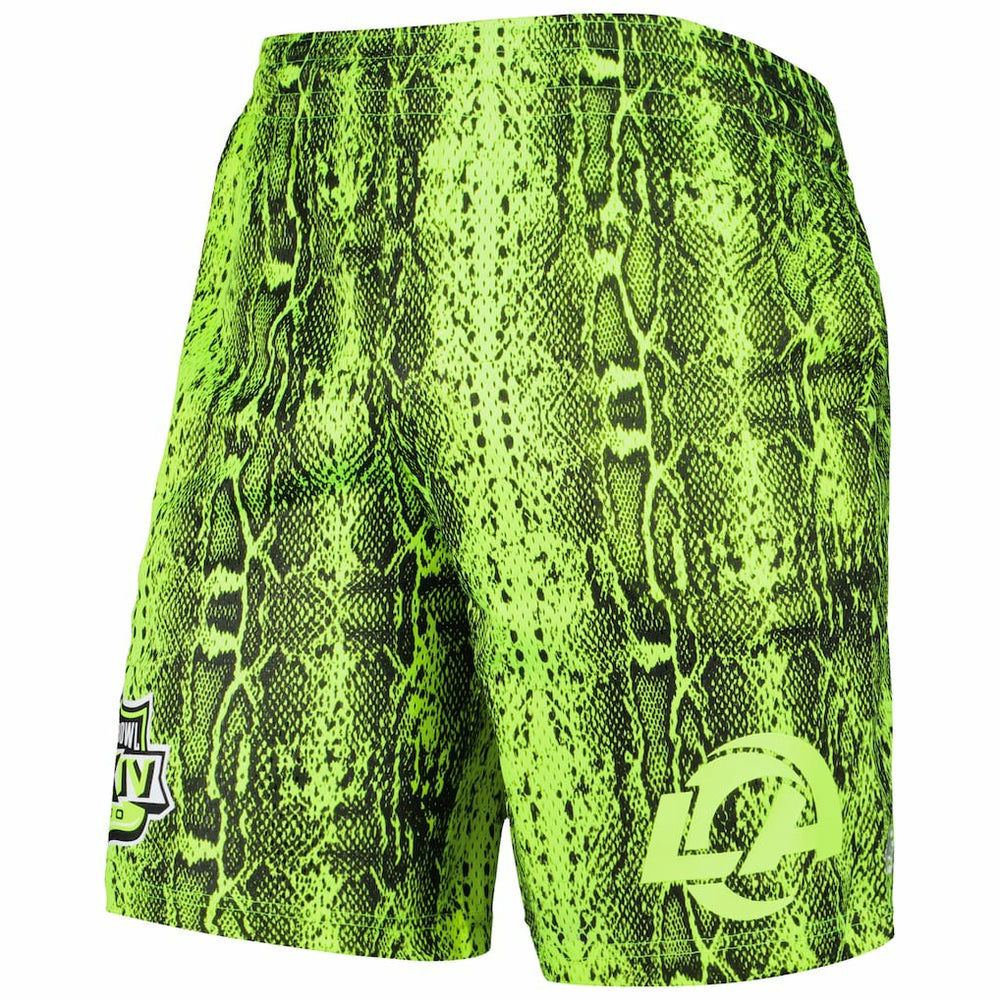 Los Angeles Rams New Era Summer Pop Shorts - Neon Green on sale