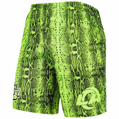 Los Angeles Rams New Era Summer Pop Shorts - Neon Green on sale