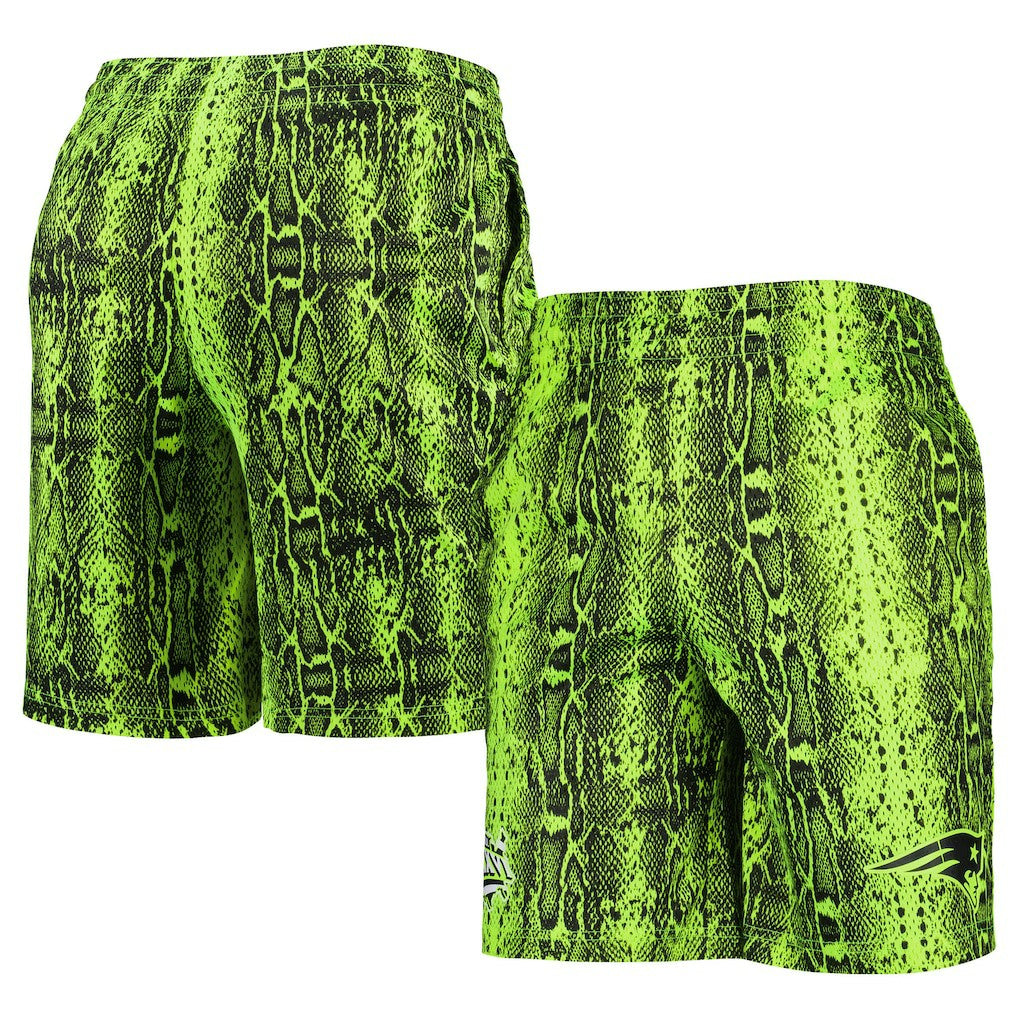 New England Patriots New Era Summer Pop Shorts - Neon Green for sale