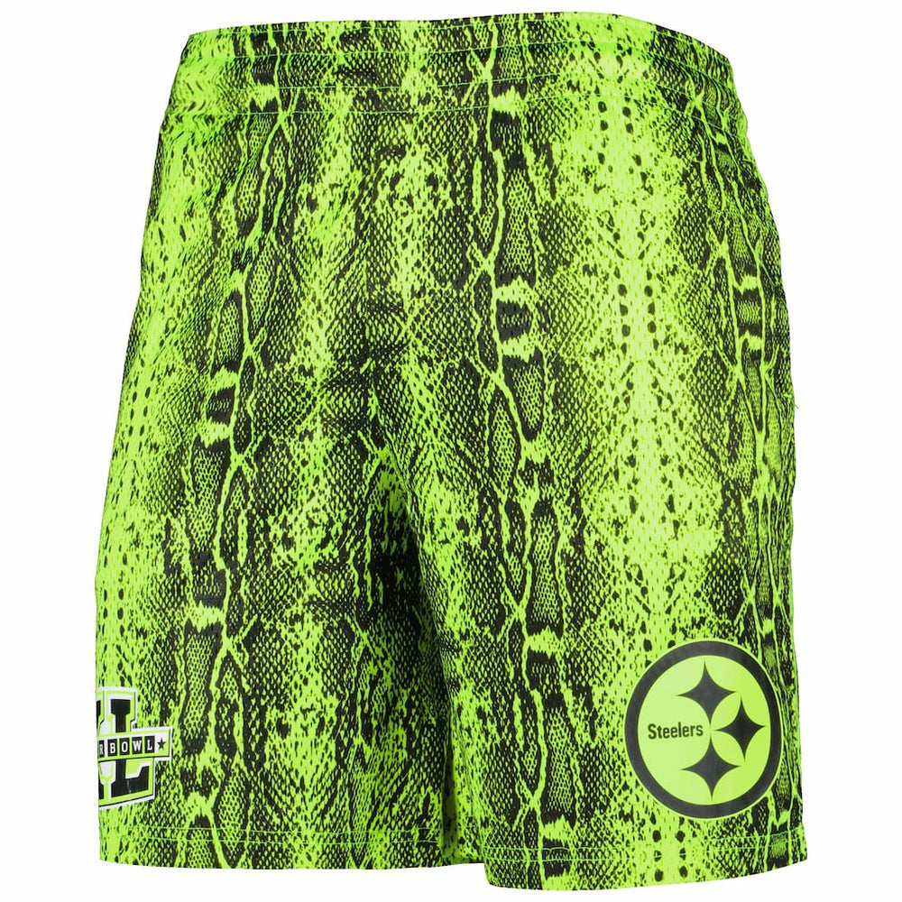 Pittsburgh Steelers New Era Summer Pop Shorts - Neon Green on sale