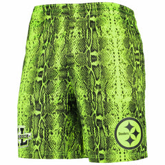 Pittsburgh Steelers New Era Summer Pop Shorts - Neon Green on sale