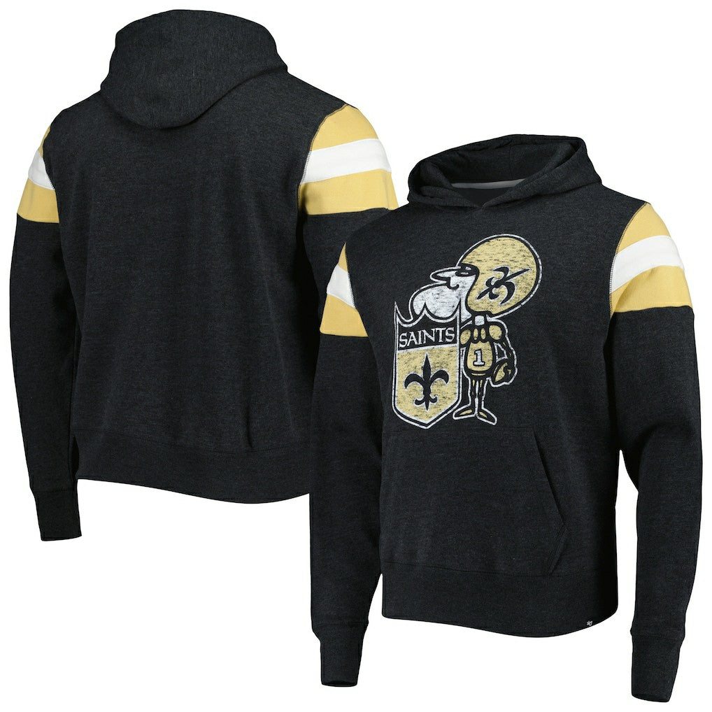 New Orleans Saints '47 Legacy Premier Nico Pullover Hoodie - Black discount