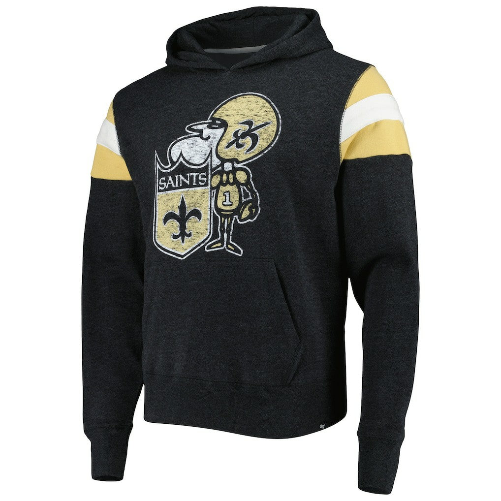 New Orleans Saints '47 Legacy Premier Nico Pullover Hoodie - Black discount