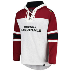 Arizona Cardinals '47 Gridiron Lace-Up Pullover Hoodie - Heather Gray discount