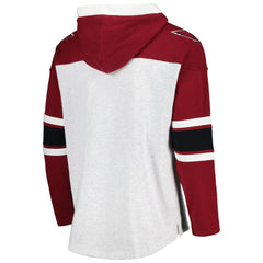 Arizona Cardinals '47 Gridiron Lace-Up Pullover Hoodie - Heather Gray discount