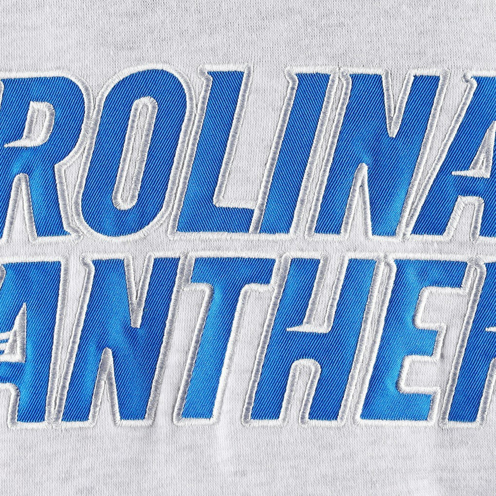 Carolina Panthers '47 Gridiron Lace-Up Pullover Hoodie - Heather Gray outlet