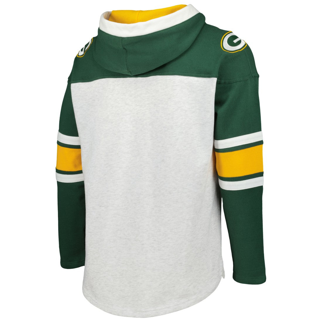 Green Bay Packers '47 Gridiron Lace-Up Pullover Hoodie - Heather Gray on sale