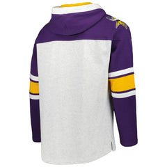 Minnesota Vikings '47 Gridiron Lace-Up Pullover Hoodie - Heather Gray outlet