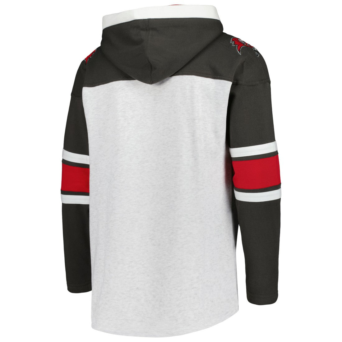 Tampa Bay Buccaneers '47 Gridiron Lace-Up Pullover Hoodie - Heather Gray sale
