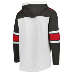 Tampa Bay Buccaneers '47 Gridiron Lace-Up Pullover Hoodie - Heather Gray sale