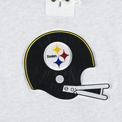Pittsburgh Steelers '47 Historic Logo Gridiron Lace-Up Pullover Hoodie - Heather Gray on sale