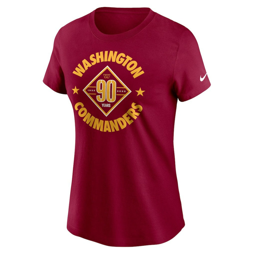 Washington Commanders Women's 90th Anniversary T-Shirt - Burgundy | Nike sale