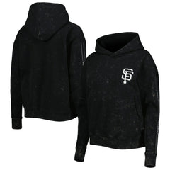 San Francisco Giants The Wild Collective Women's Marble Pullover Hoodie - Black