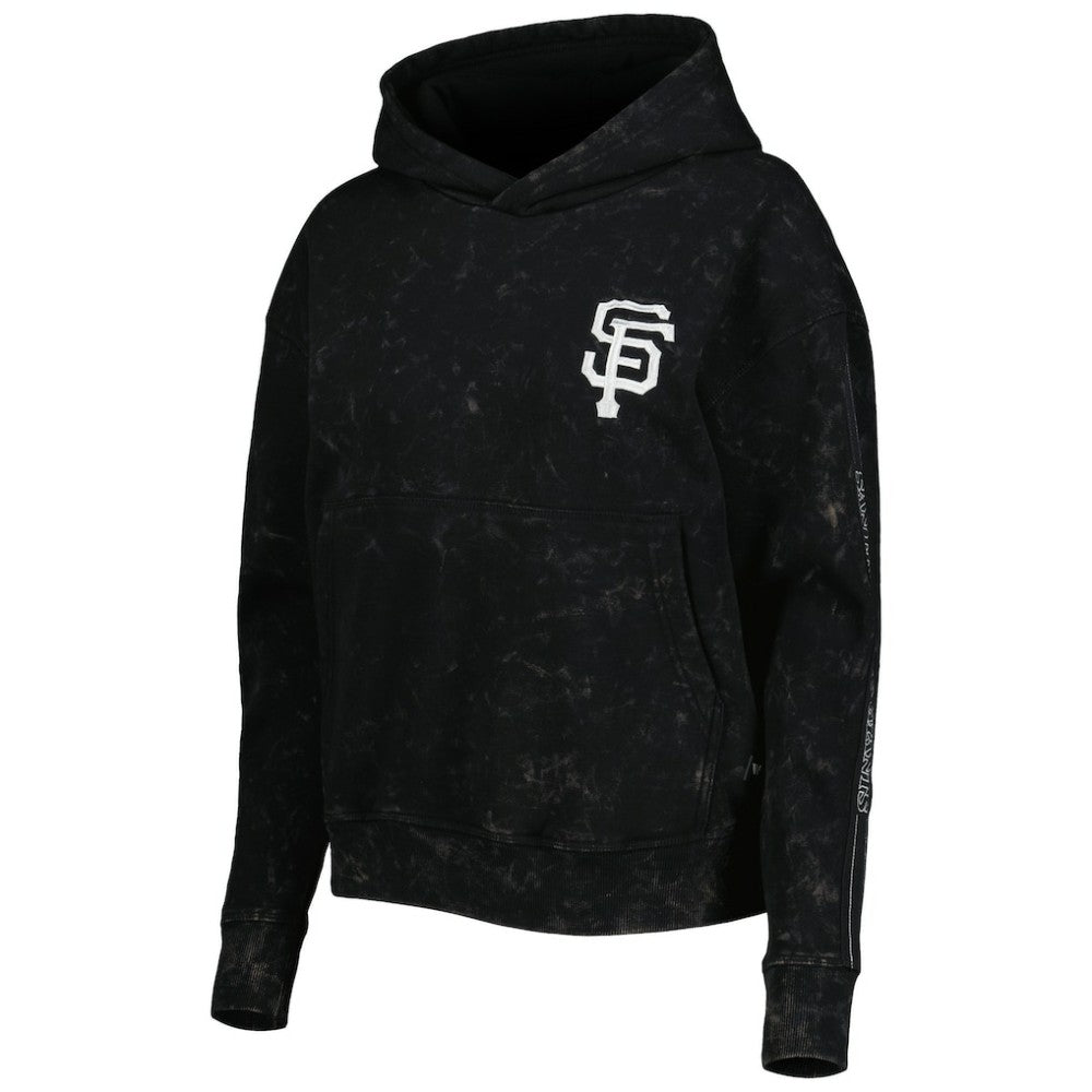 San Francisco Giants The Wild Collective Women's Marble Pullover Hoodie - Black