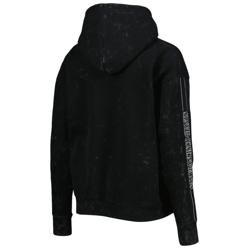 San Francisco Giants The Wild Collective Women's Marble Pullover Hoodie - Black